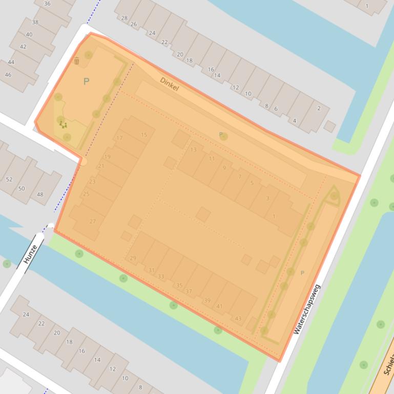 Kaart van postcodegebied 2911ED.