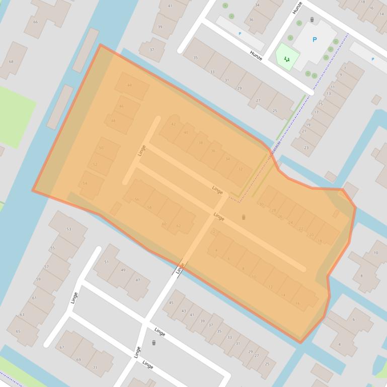 Kaart van postcodegebied 2911EK.