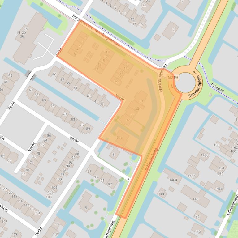 Kaart van postcodegebied 2911EL.