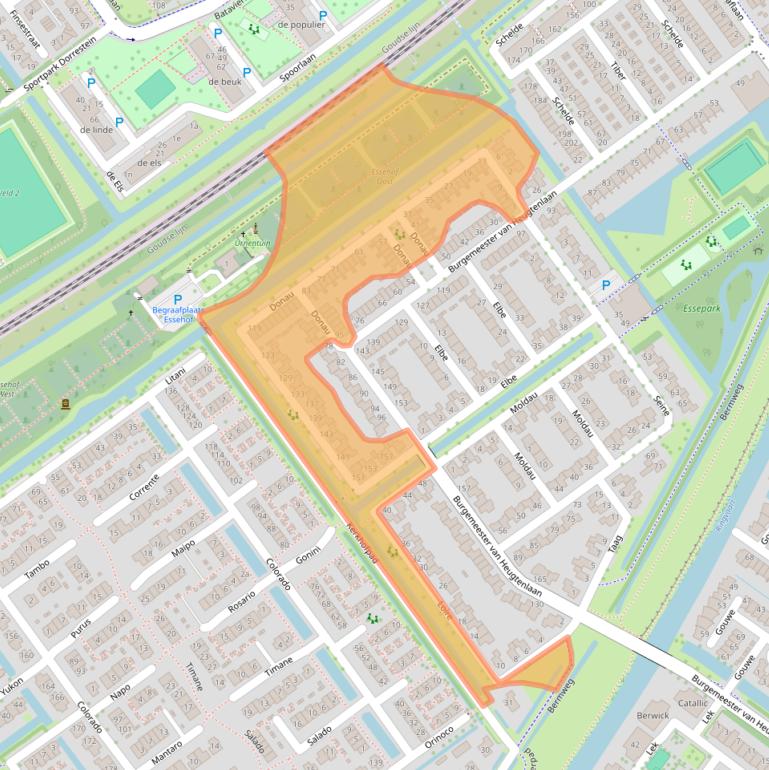 Kaart van postcodegebied 2911HB.