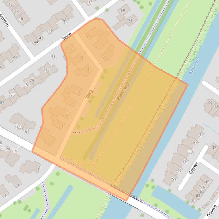 Kaart van postcodegebied 2911HH.