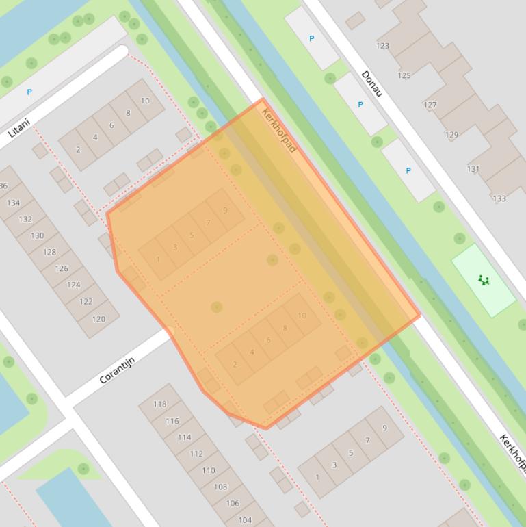 Kaart van postcodegebied 2911HK.