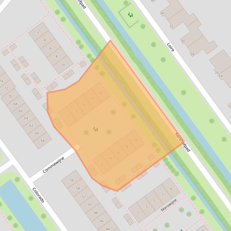 Kaart van postcodegebied 2911HN.