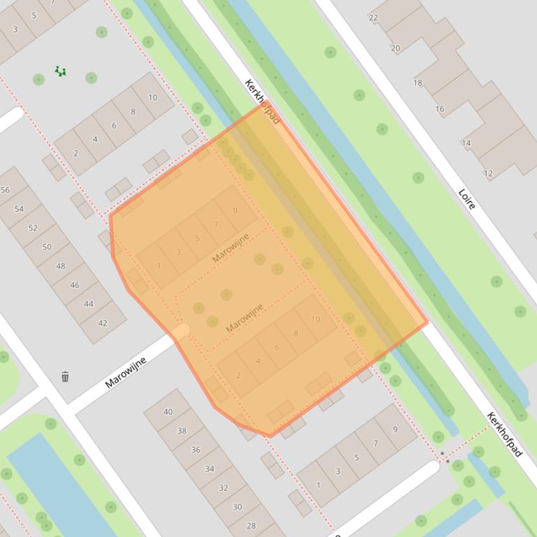 Kaart van postcodegebied 2911HP.