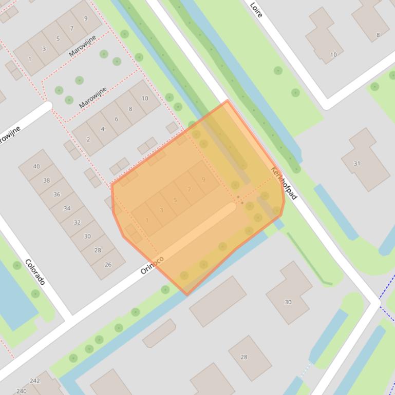 Kaart van postcodegebied 2911HR.