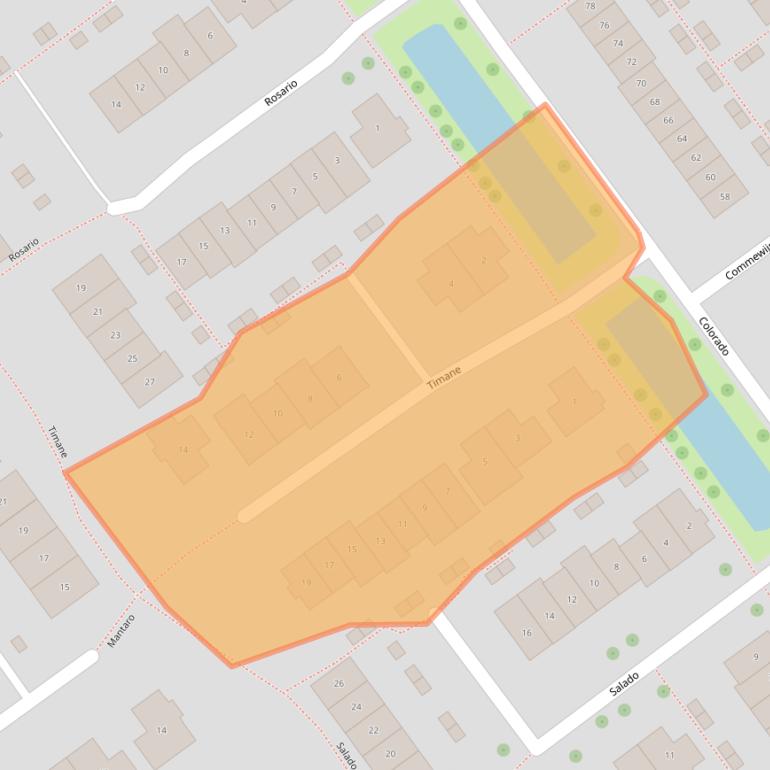 Kaart van postcodegebied 2911HV.