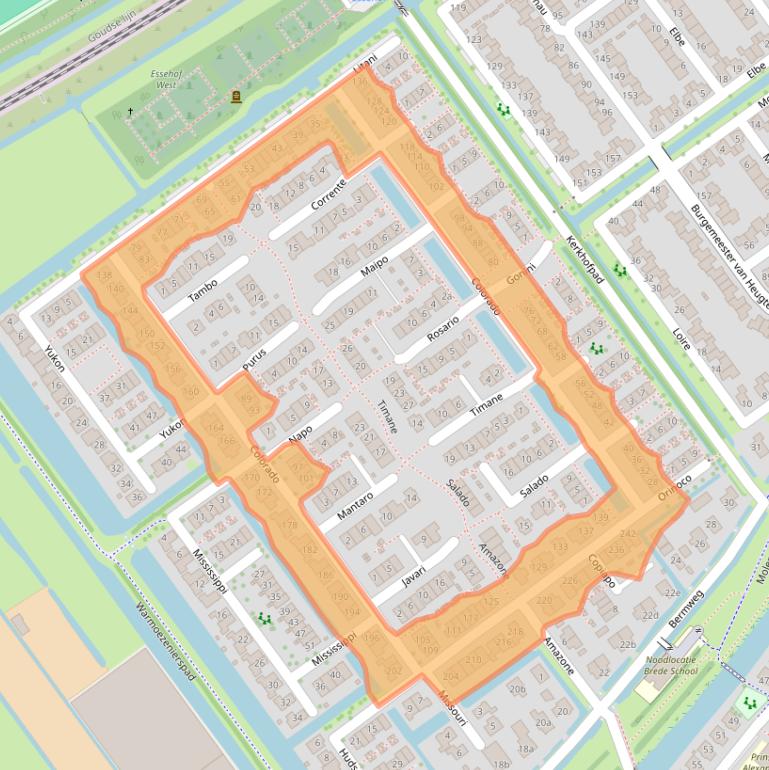 Kaart van postcodegebied 2911JA.