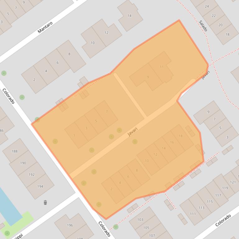 Kaart van postcodegebied 2911JG.