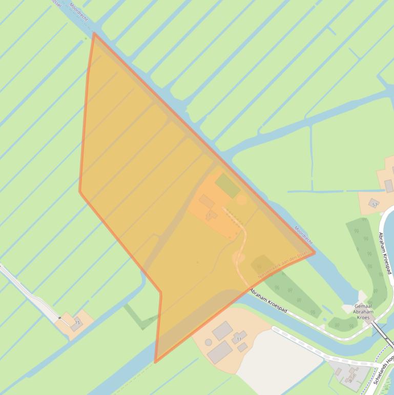 Kaart van postcodegebied 2911LZ.