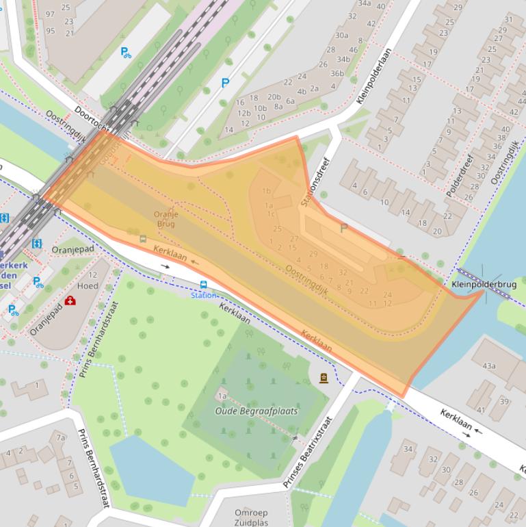 Kaart van postcodegebied 2911PE.