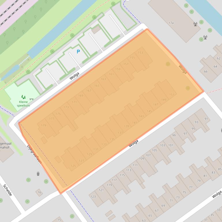 Kaart van postcodegebied 2911RE.