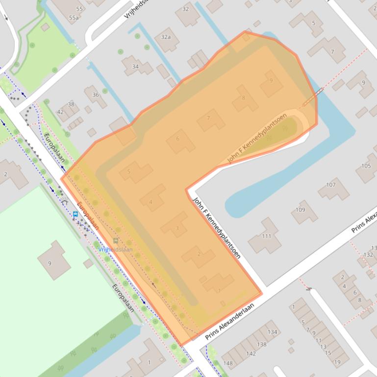 Kaart van postcodegebied 2912AD.