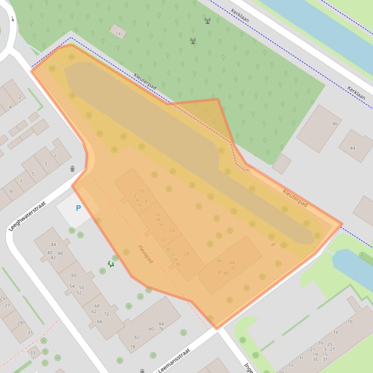 Kaart van postcodegebied 2912CC.