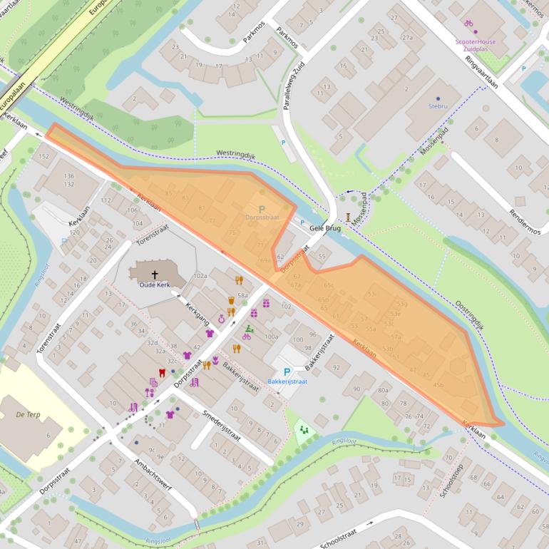 Kaart van postcodegebied 2912CJ.