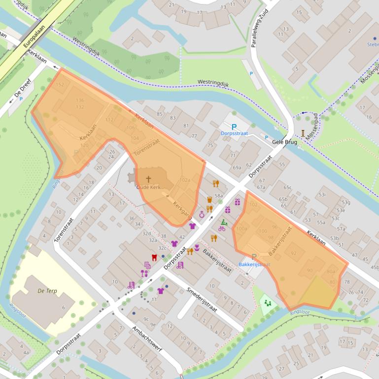 Kaart van postcodegebied 2912CL.