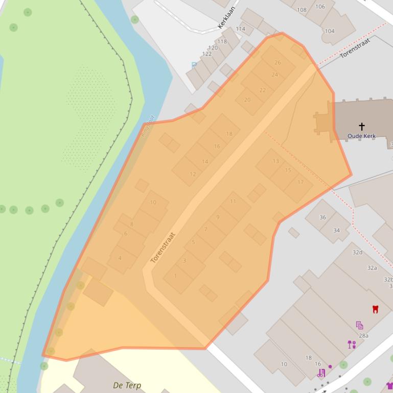 Kaart van postcodegebied 2912CS.