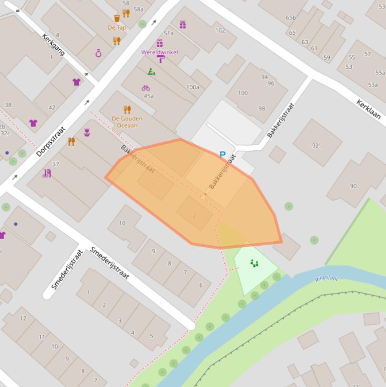 Kaart van postcodegebied 2912CZ.