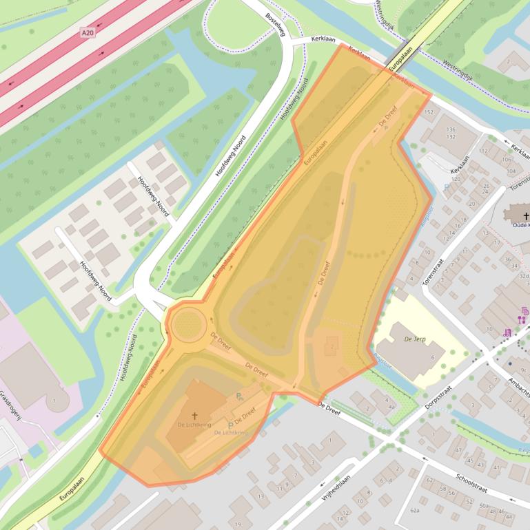 Kaart van postcodegebied 2912EC.