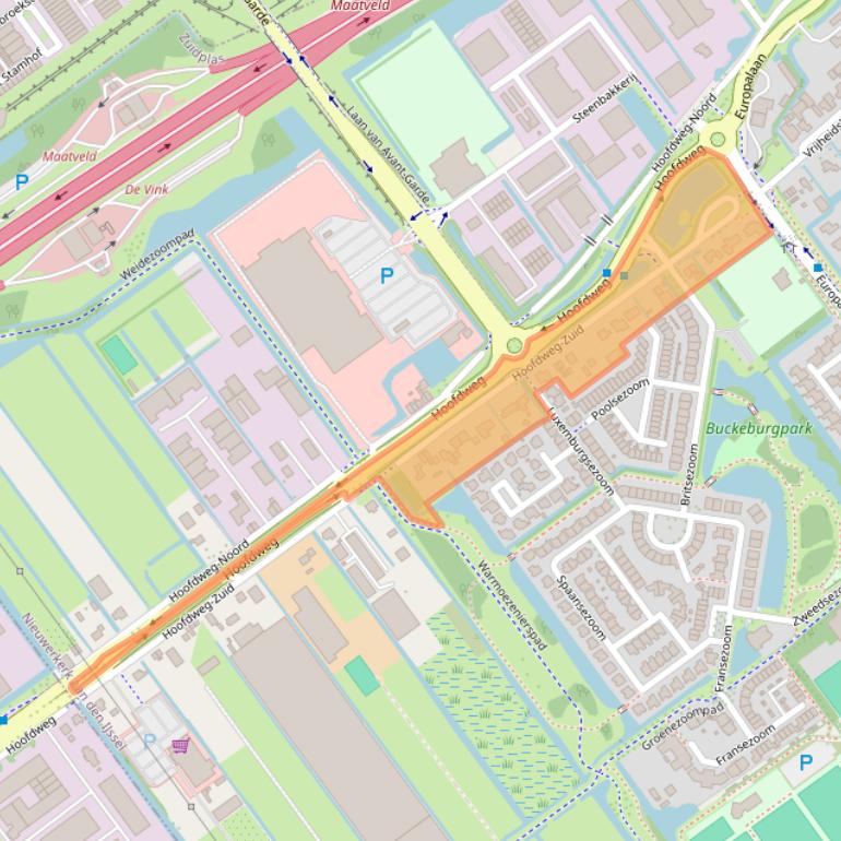 Kaart van postcodegebied 2912ED.