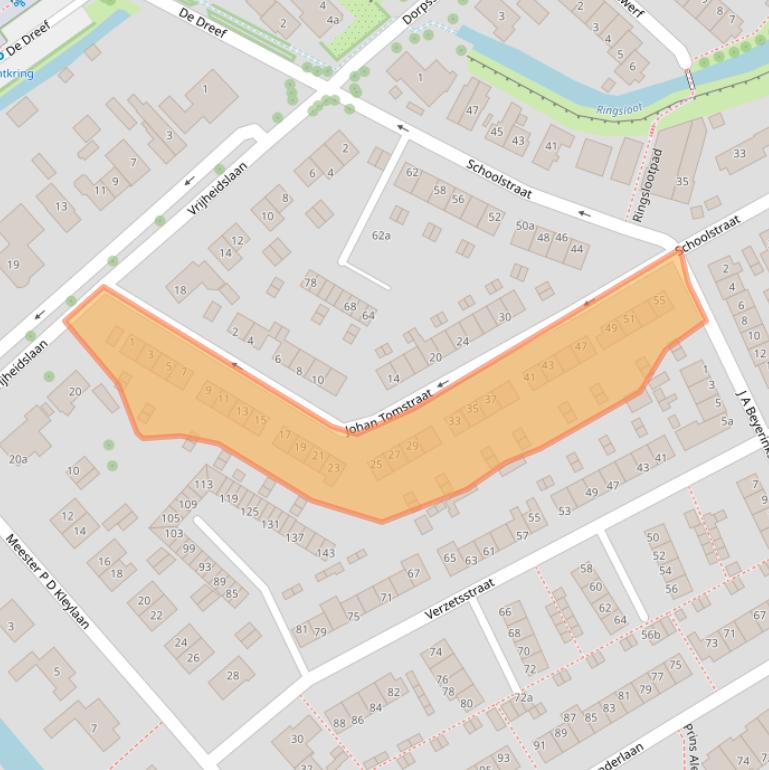 Kaart van postcodegebied 2912EG.