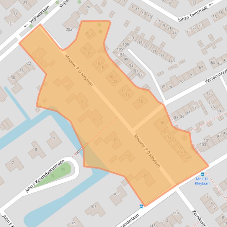 Kaart van postcodegebied 2912EJ.