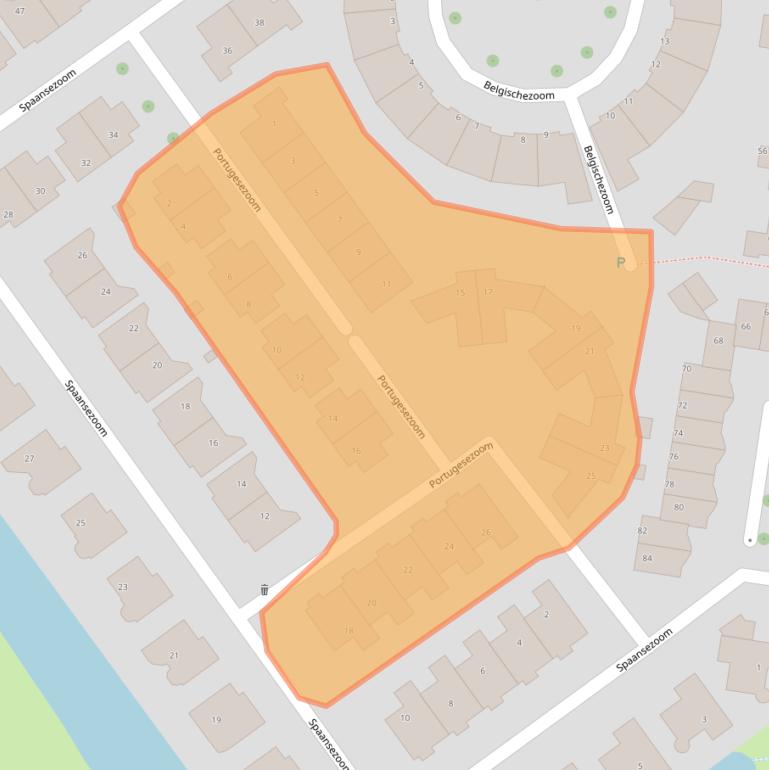 Kaart van postcodegebied 2912GE.