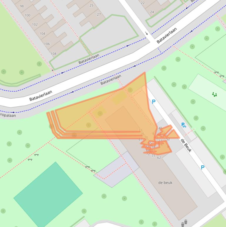 Kaart van postcodegebied 2912NA.