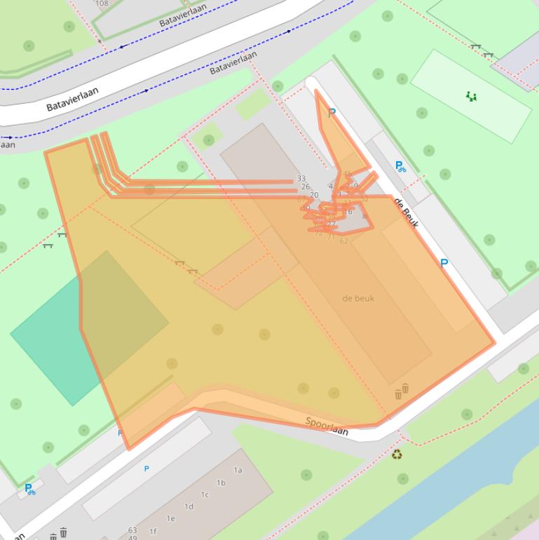 Kaart van postcodegebied 2912NB.