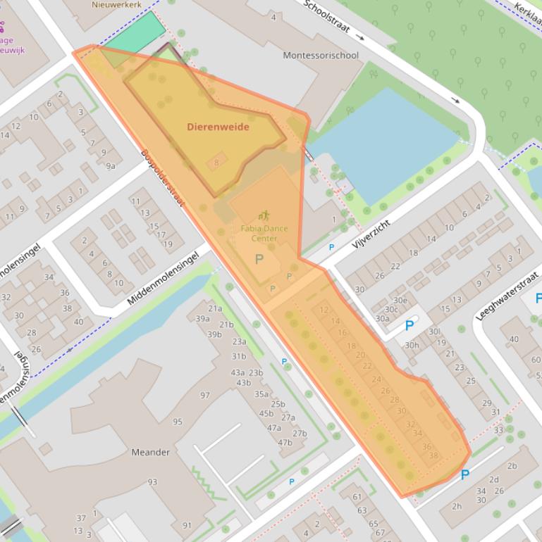 Kaart van postcodegebied 2912PD.