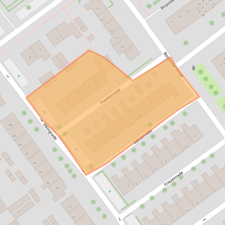 Kaart van postcodegebied 2912PG.