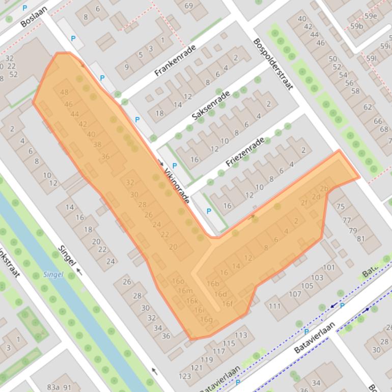 Kaart van postcodegebied 2912PM.