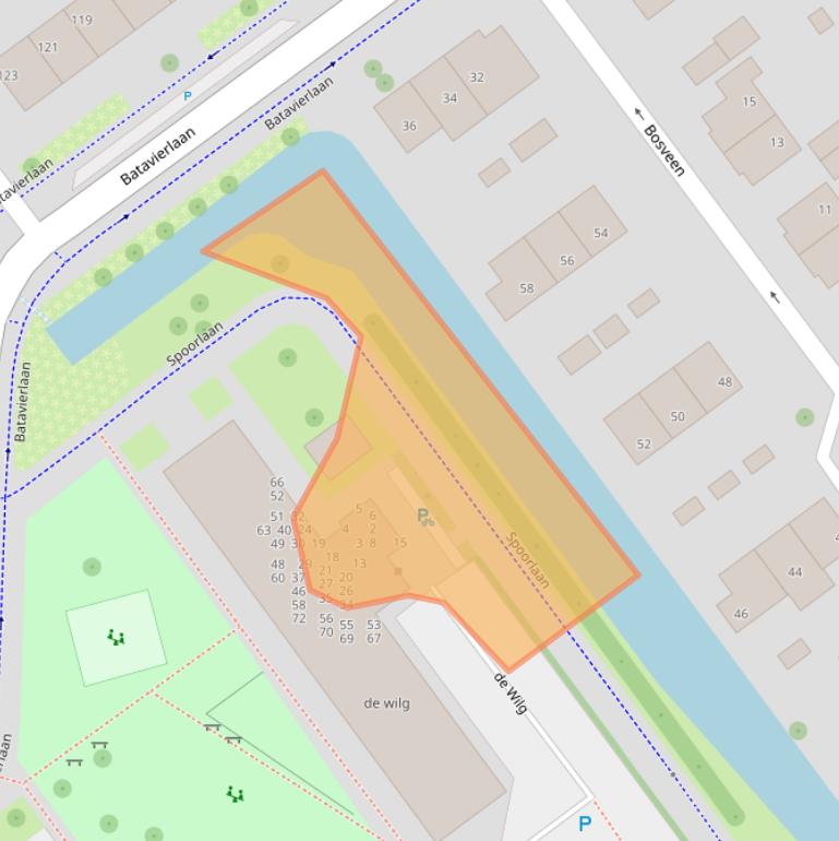 Kaart van postcodegebied 2912RH.