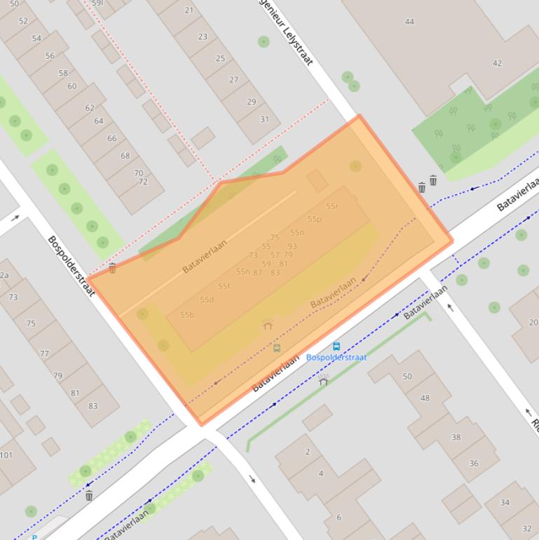 Kaart van postcodegebied 2912SC.