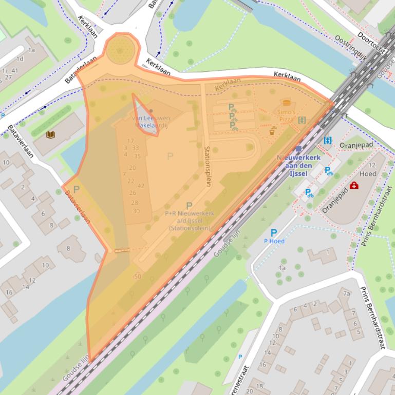 Kaart van postcodegebied 2912SM.