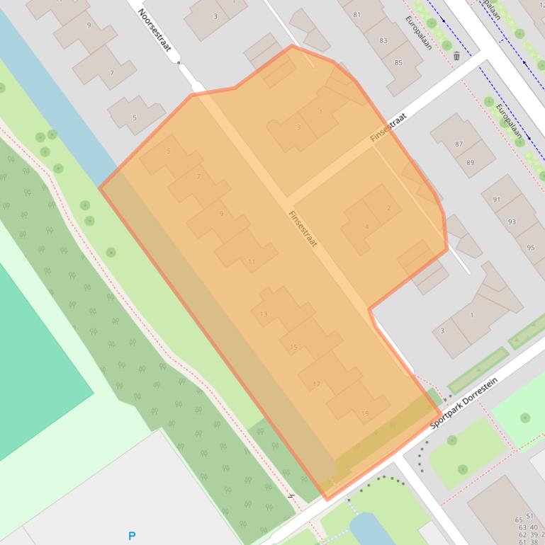 Kaart van postcodegebied 2912TG.