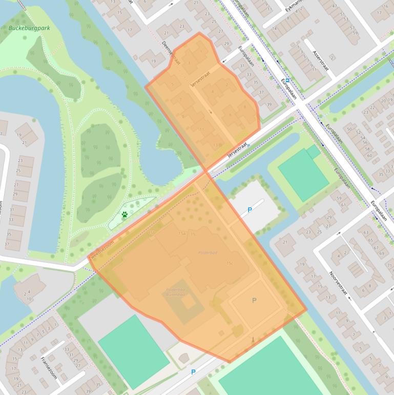 Kaart van postcodegebied 2912TH.