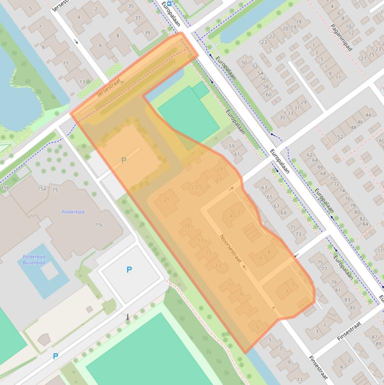 Kaart van postcodegebied 2912TJ.