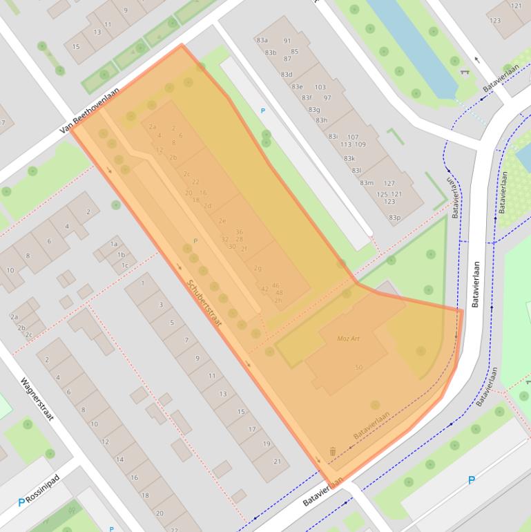 Kaart van postcodegebied 2912VG.