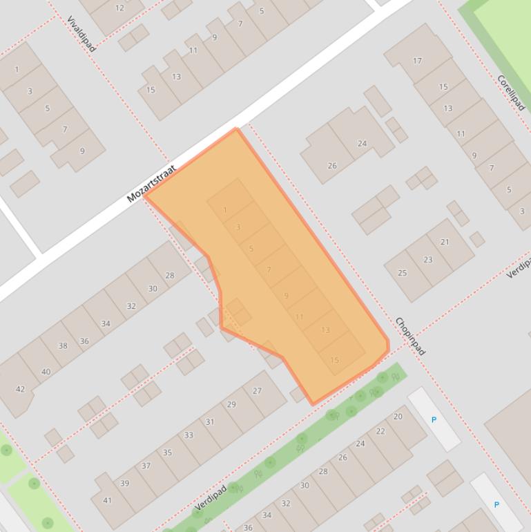 Kaart van postcodegebied 2912XA.