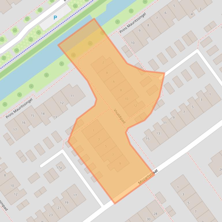 Kaart van postcodegebied 2912XM.