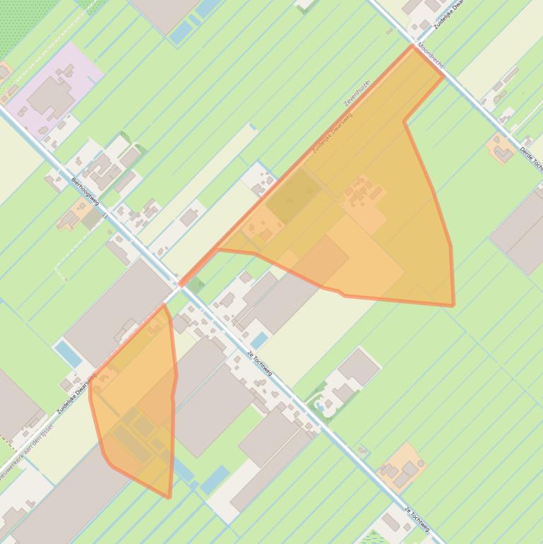 Kaart van postcodegebied 2913LM.