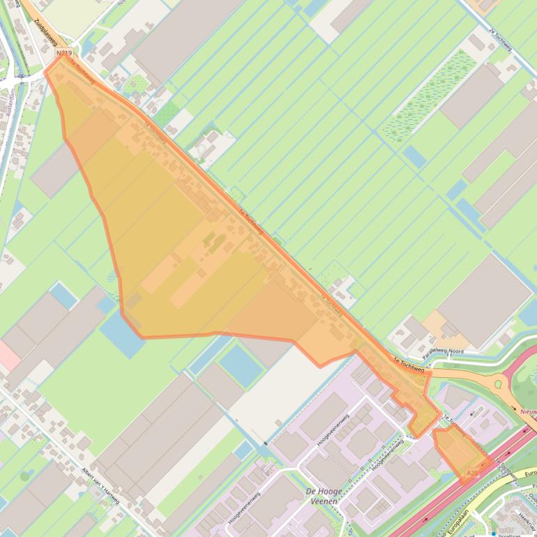 Kaart van postcodegebied 2913LP.