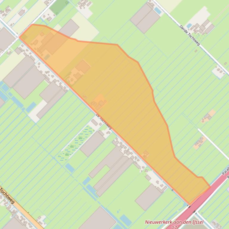 Kaart van postcodegebied 2913LR.