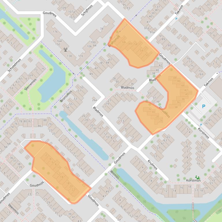 Kaart van postcodegebied 2914AH.