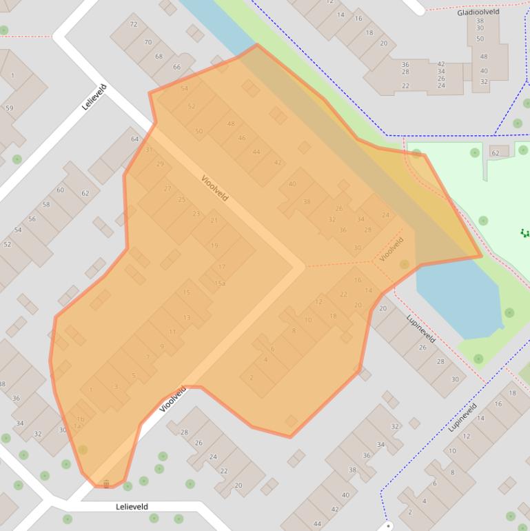 Kaart van postcodegebied 2914CH.