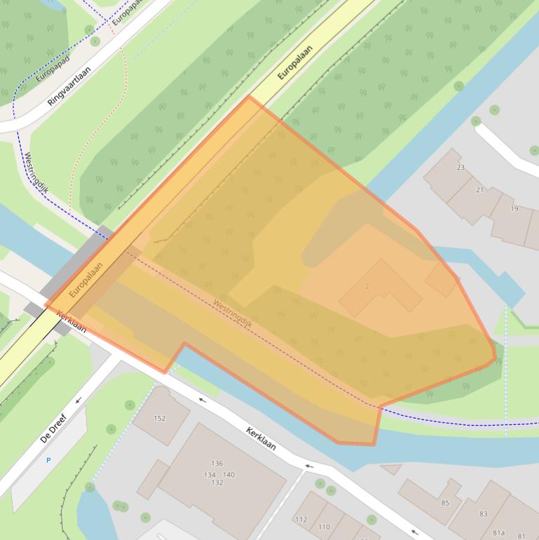 Kaart van postcodegebied 2914LJ.