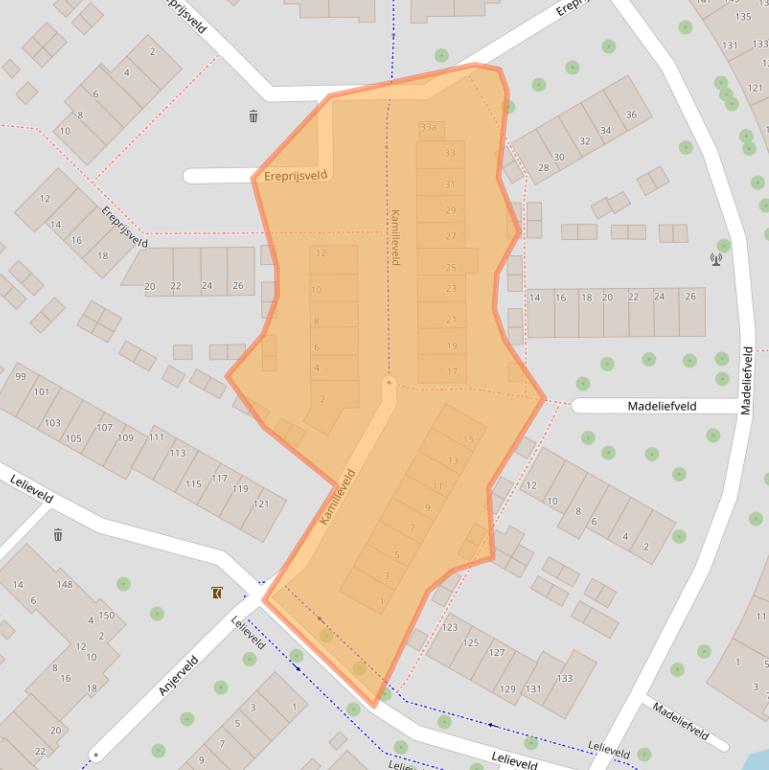 Kaart van postcodegebied 2914PH.