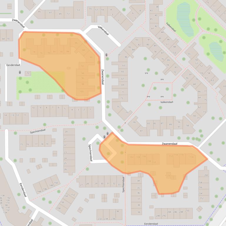 Kaart van postcodegebied 2914RS.