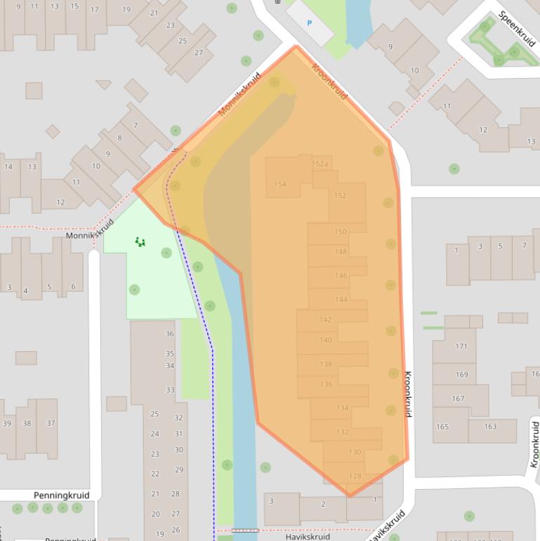 Kaart van postcodegebied 2914TJ.