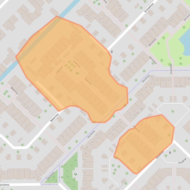 Kaart van postcodegebied 2914VB.
